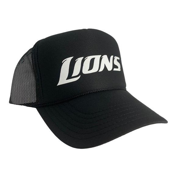 OTTO | Accessories | New Vintage Detroit Lions Script Black Trucker Hat ...